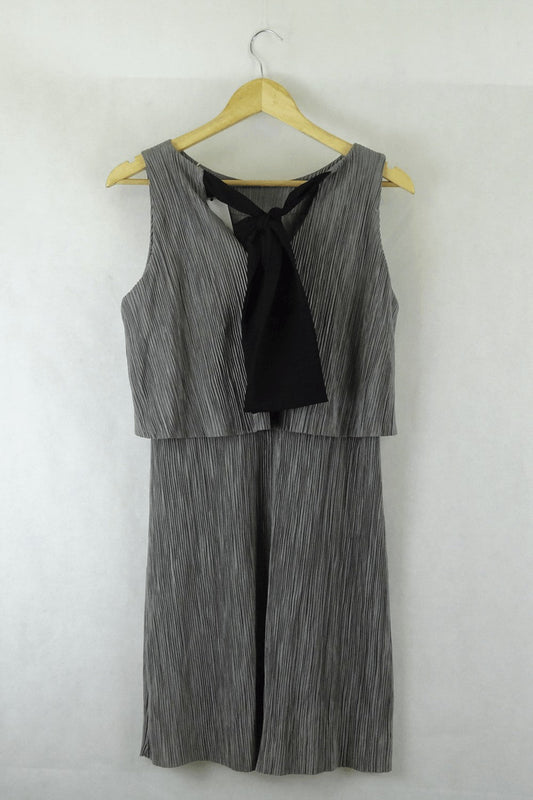 Mille Grey Pleated Dress M