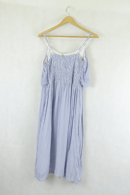 Just Jeans Blue And White Striped Dress 12