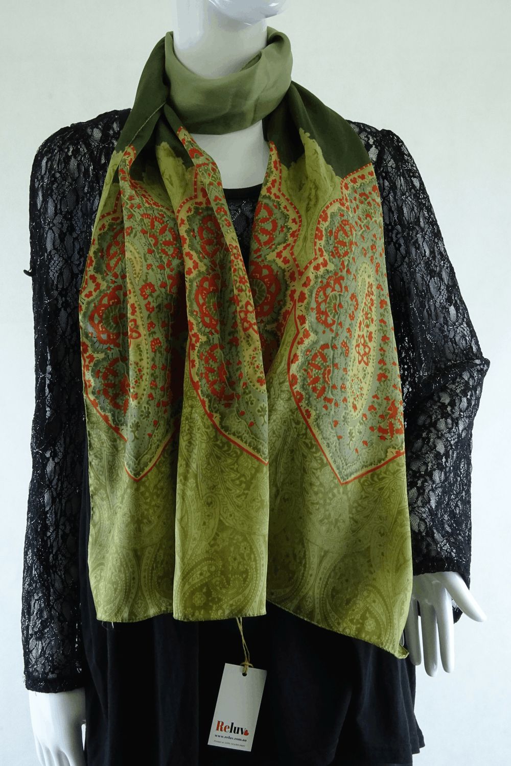 Khaki Printed Scarf