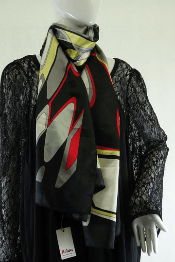 Black Printed Scarf