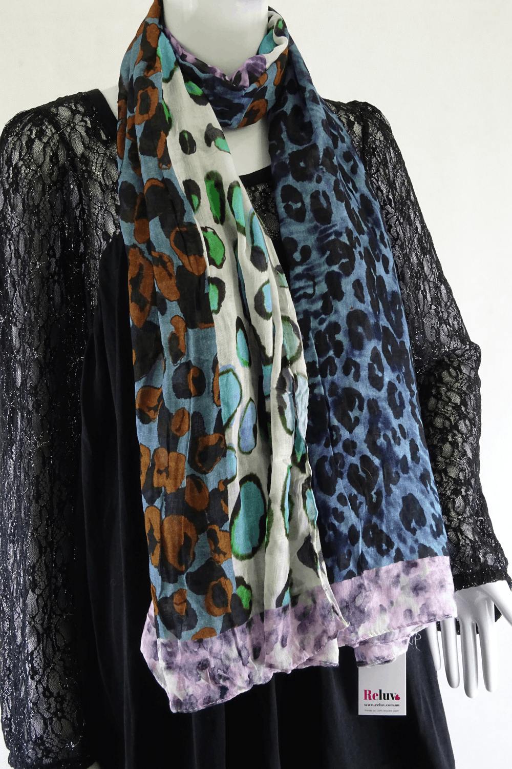 Amber Rose Multi Leopard Print Scarf