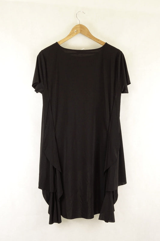 Seed Black Short Sleeve Top M