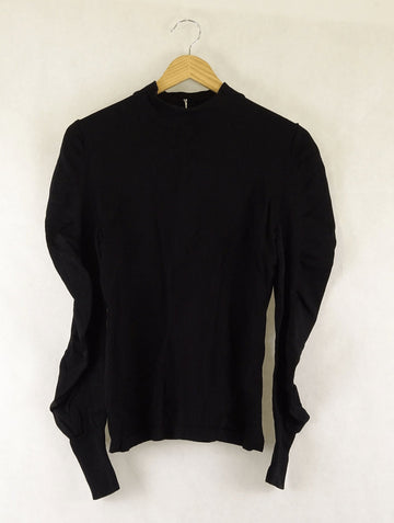 Seed Black Long Sleeve Top S