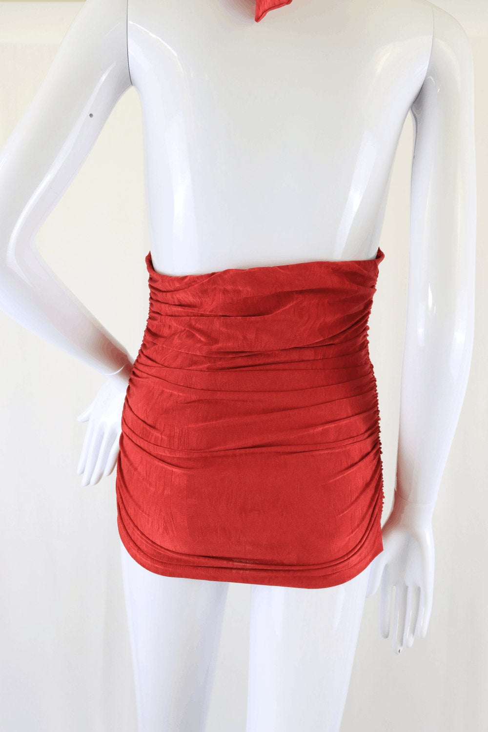 Powerhouse Halter Neck Red Top Xs