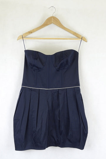 Sandra Weil Navy Corset Dress L