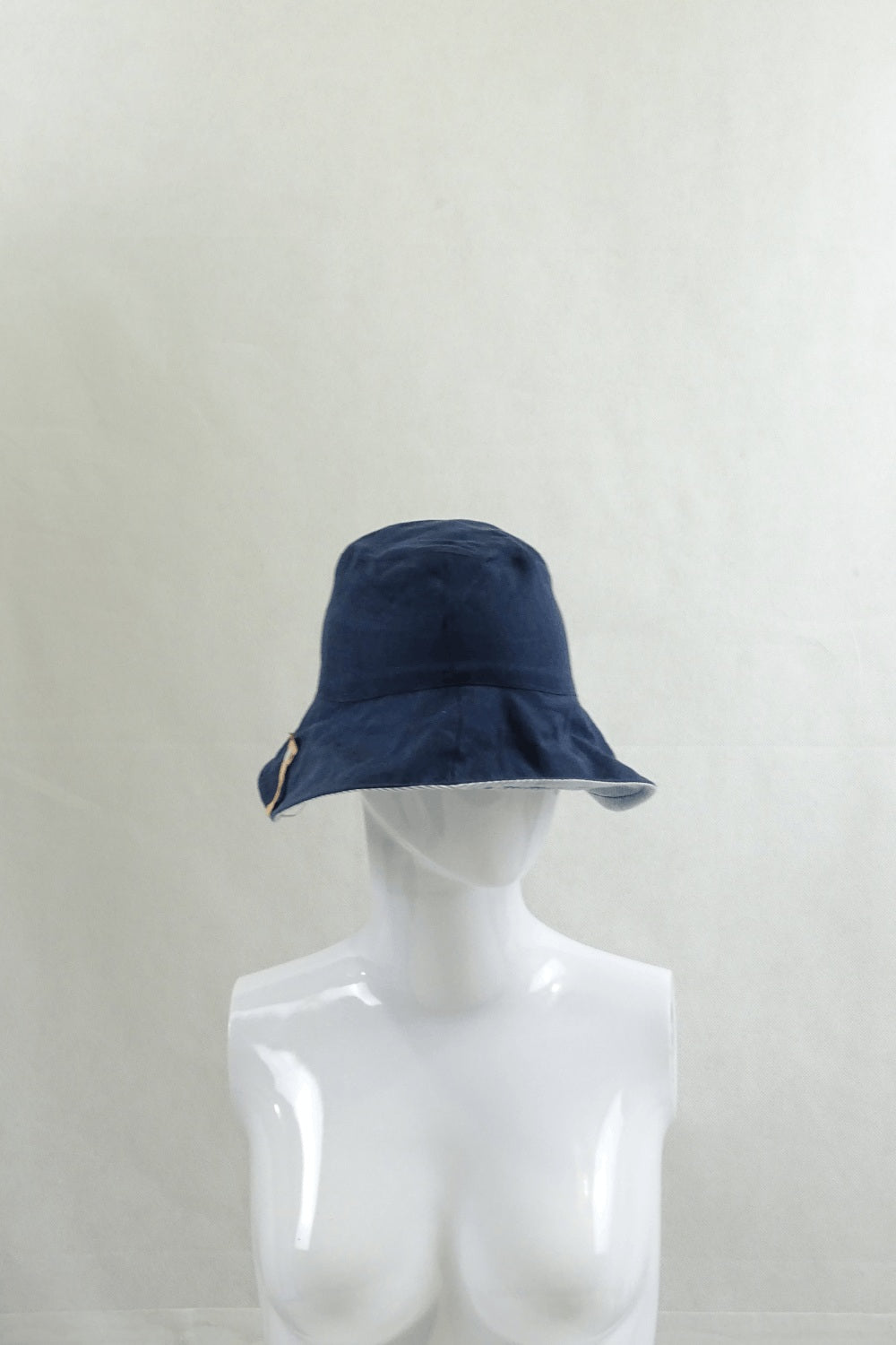 Blue Hat With Striped Inside