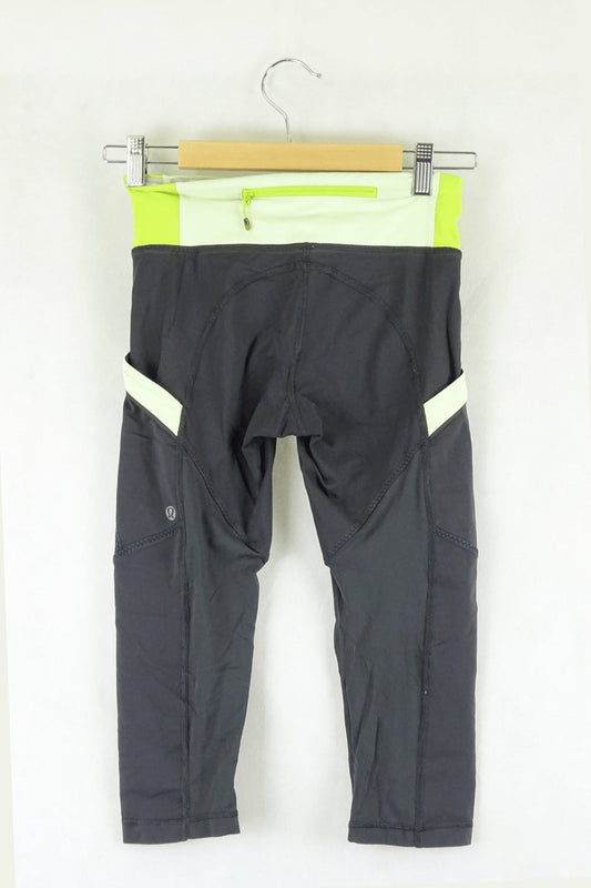 Lululemon Grey And Green Leggings S