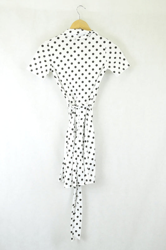 Pretty Little Thing Black And White Polka Dot Dress 6