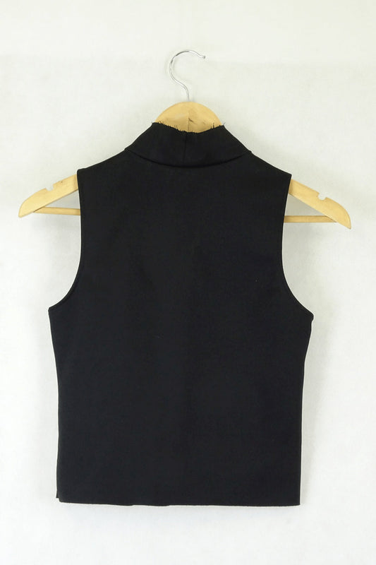 Zara Cropped Black Top S