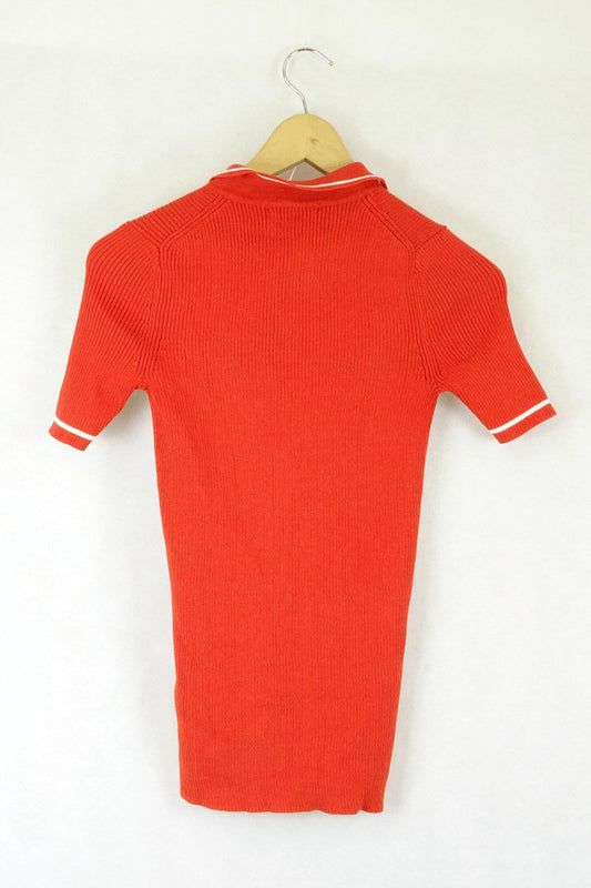 Uniqlo Orange Top XS