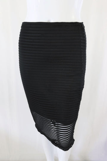 Kookai Black Sheer Skirt 8