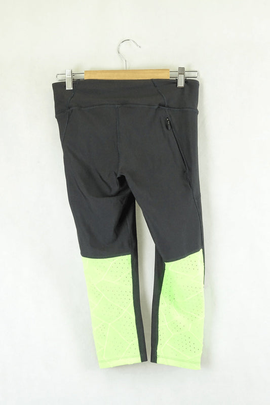 Under Armour Grey and Green Leggings M