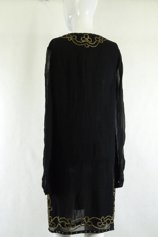 Antik Batik Black Dress With Sequin Pattern M