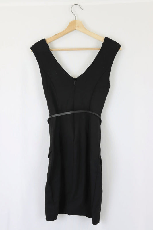 Forever New Black Sleeveless Work Dress with Belt 8