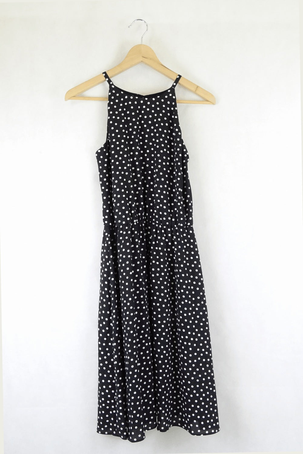 Zara Black And White Polka Dot Dress XS