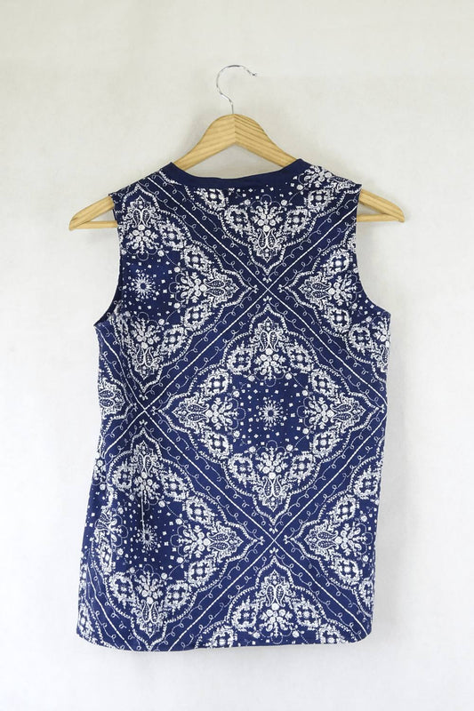 Vero Moda Blue And White Top XS