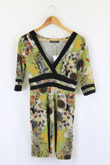 Christopher Ari Green Patterned Dress M