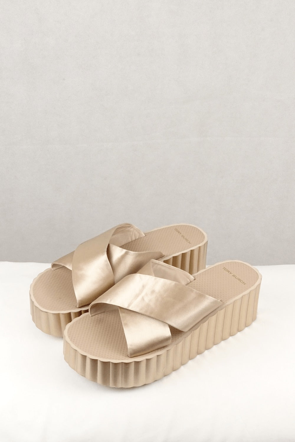 Tory Burch Gold Platform Sandals 11