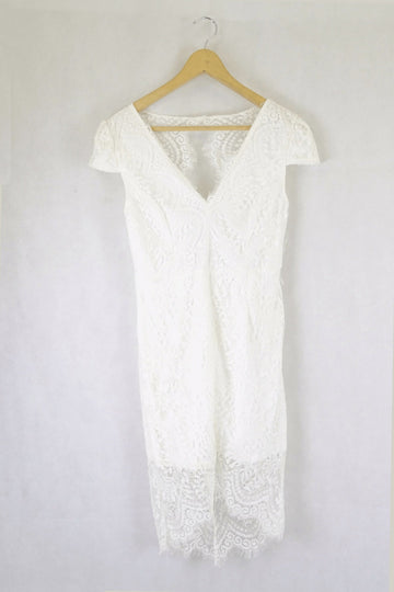 Jorge White Lace Dress 12