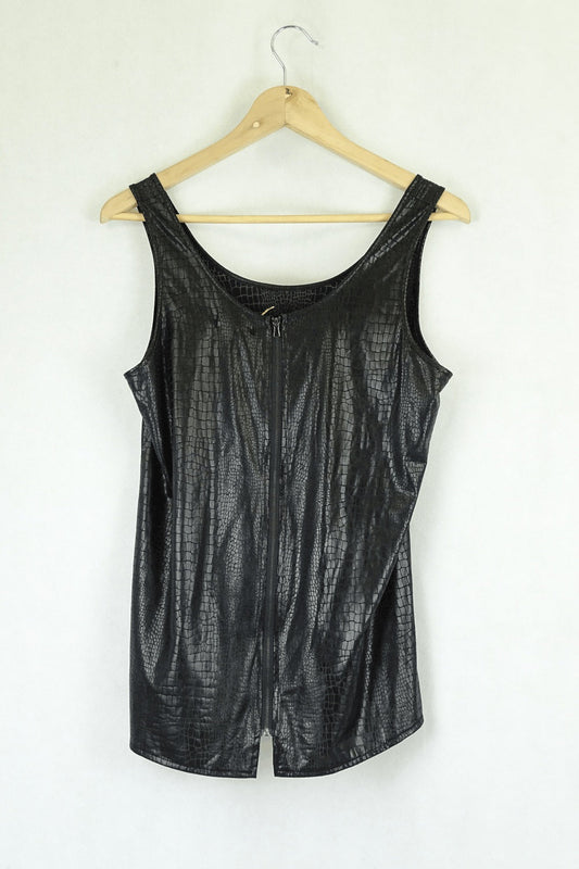 Living Doll Black Singlet S