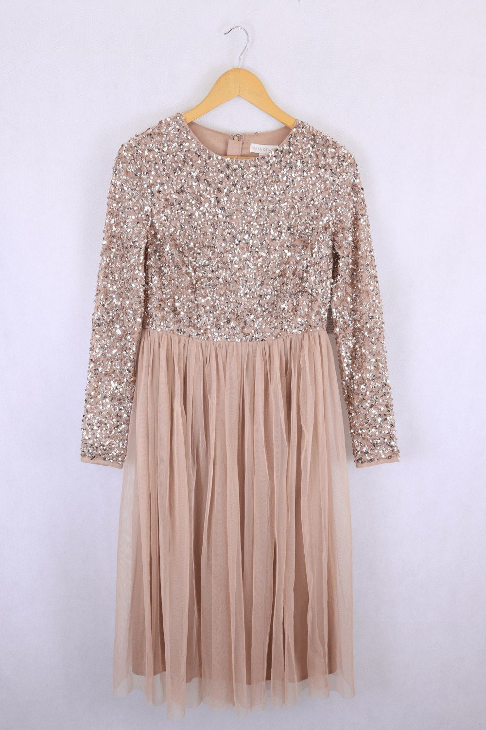 Maya Deluxe Gold Sequin Dress 12