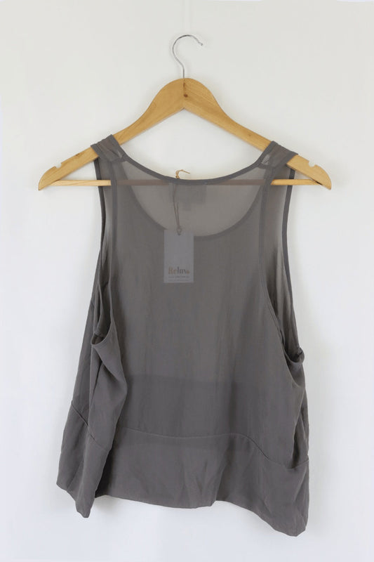 Life With Bird Charcoal Singlet 8