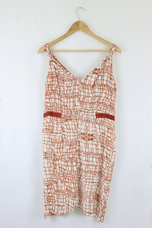 Watson & Watson Rust And White Dress L