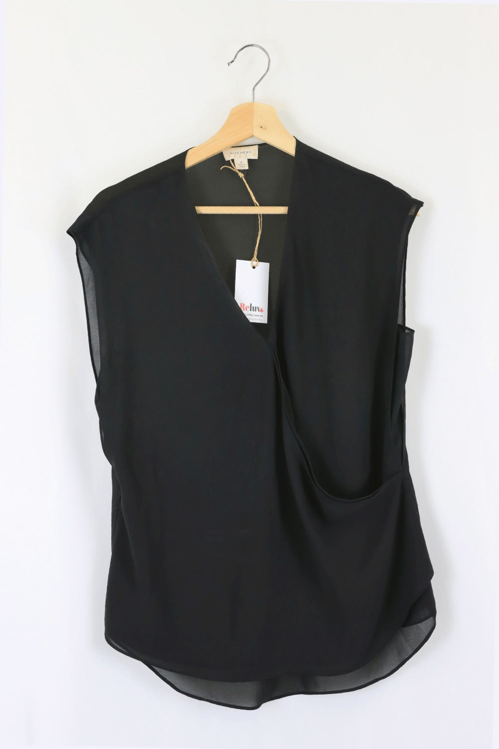 Witchery Black Blouse 8