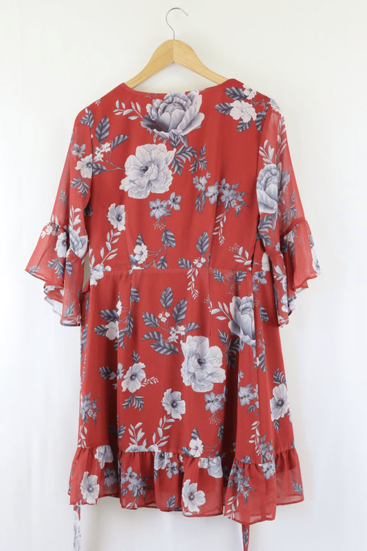 Tokito Red Floral Dress 10