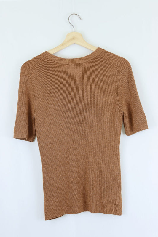 Witchery Brown Sparkle Top M