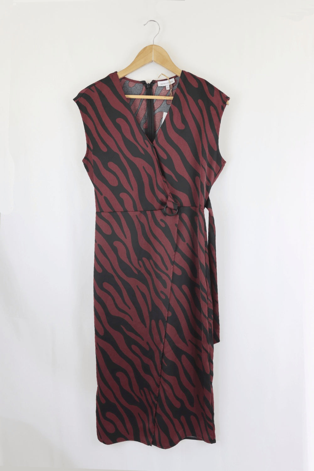 Wayne Cooper Burgundy And Black Dress 10