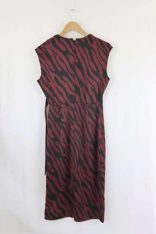 Wayne Cooper Burgundy And Black Dress 10