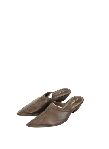 Keys Brown Slip On pointed Toe Mule 9