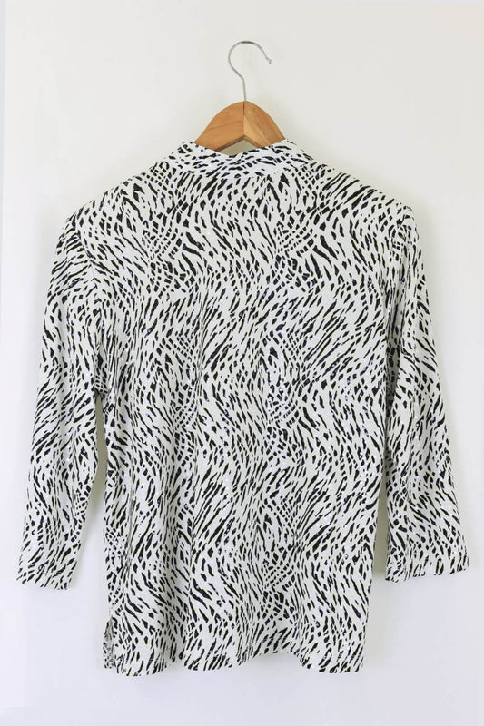 Noni B Animal Print Cardigan S