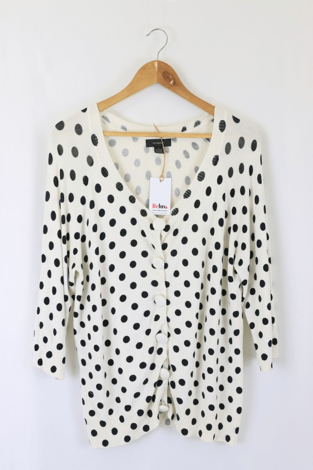 Re-Launch Polka Dot Cardigan L