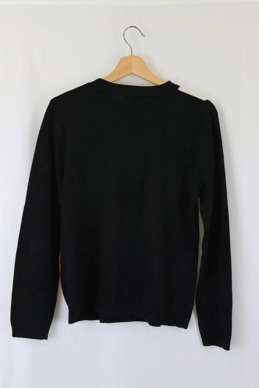 Noni B Black, White And Red Jumper S