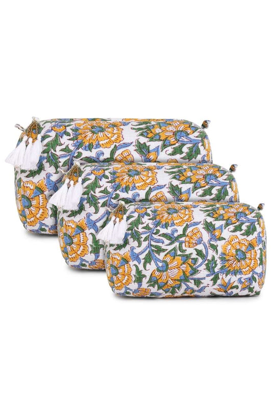 Makeup and Toiletry Bag - Gardenia Yellow