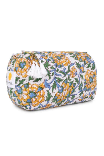 Makeup and Toiletry Bag - Gardenia Yellow