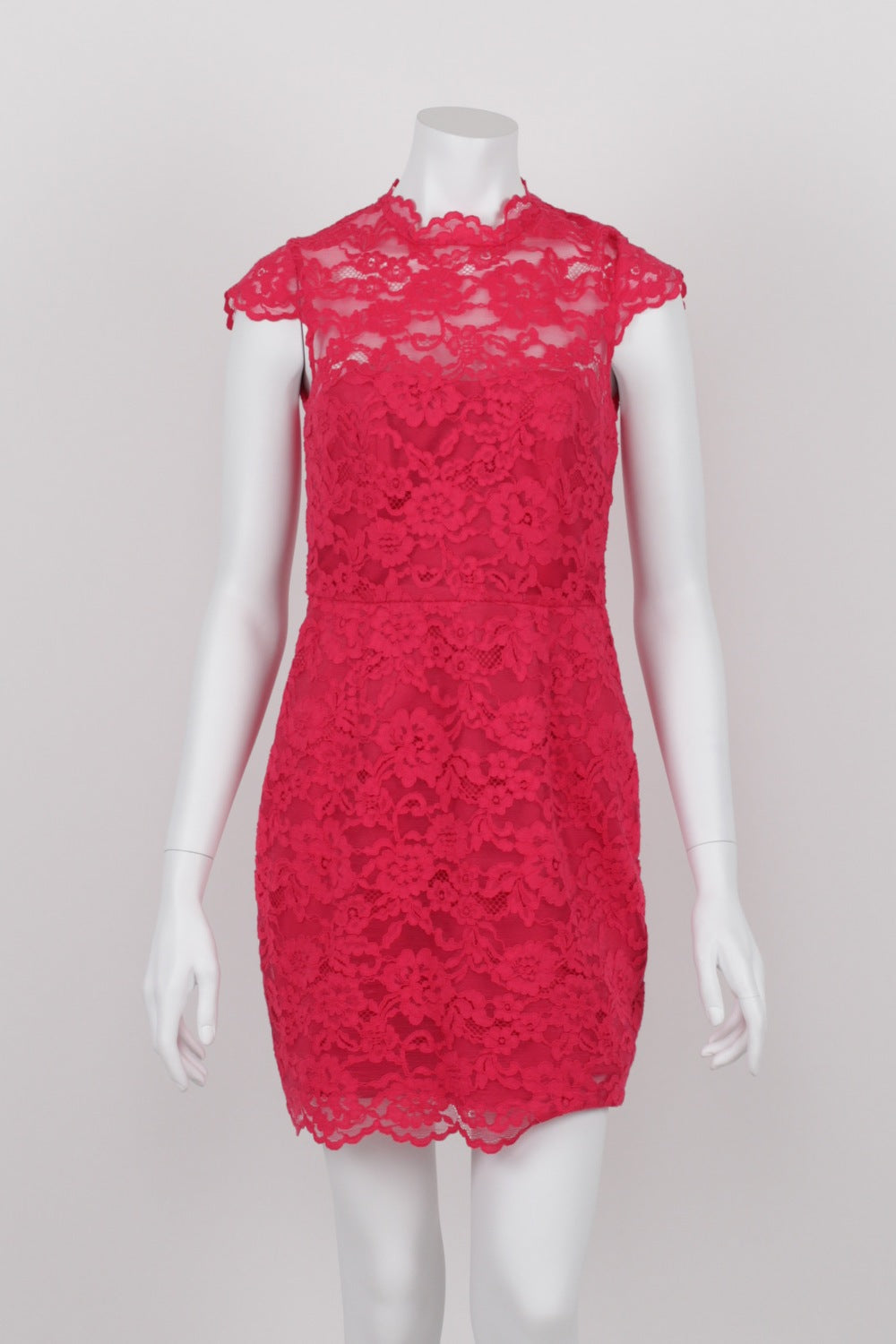 Forever New Pink Lace Dress 8