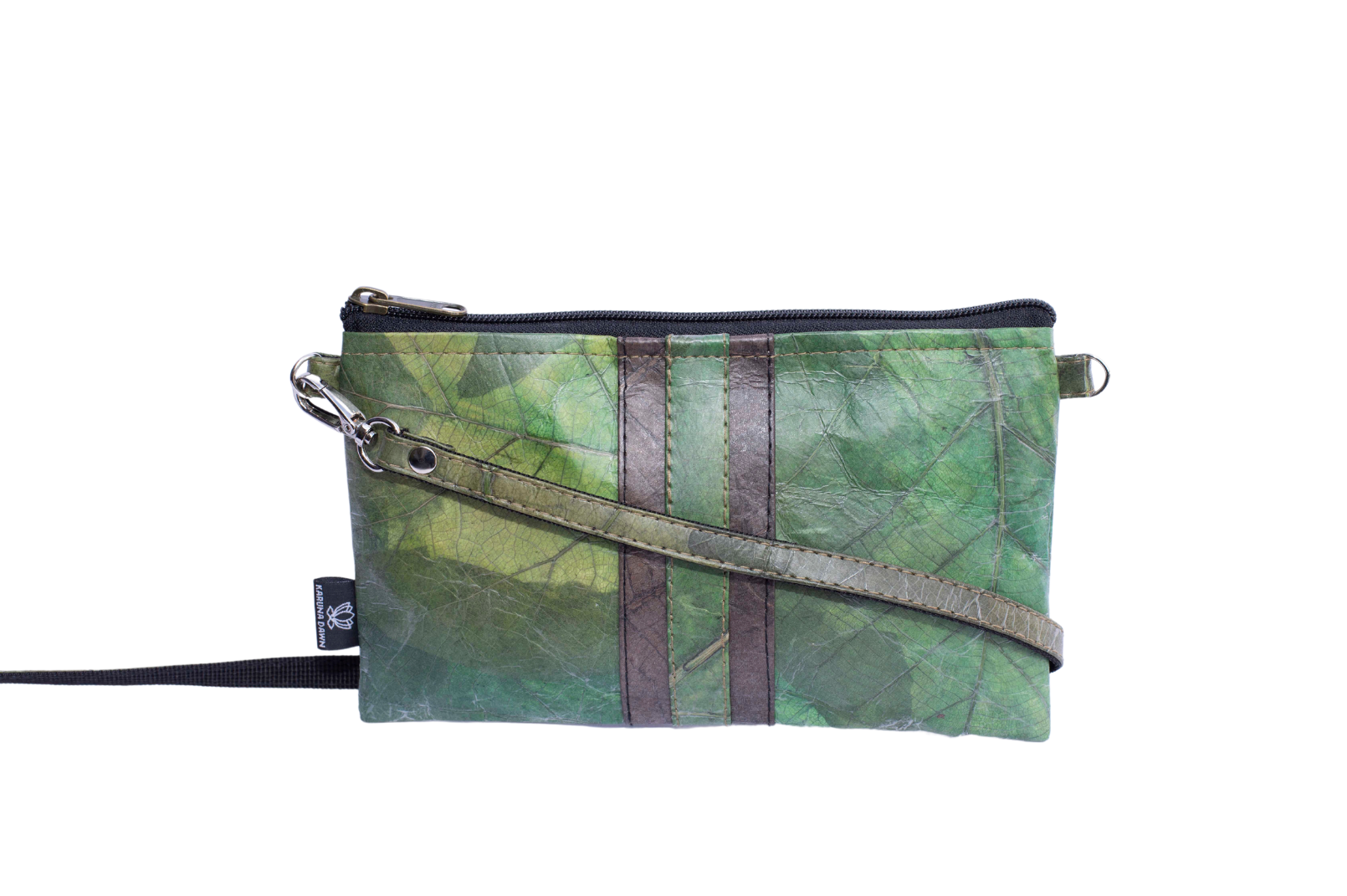 Vegan Leather Slim Line Bag - Green