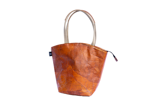 Vegan Leather Tote Bag - Orange