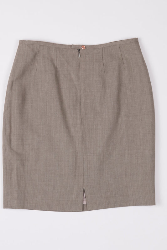 Jigsaw Olive Green Wool Blend Pencil Skirt 12