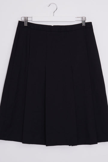 Sportscraft Black Wool Blend Pleated Skirt 10