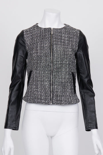 H&M Black And White Patterned Jacket 4