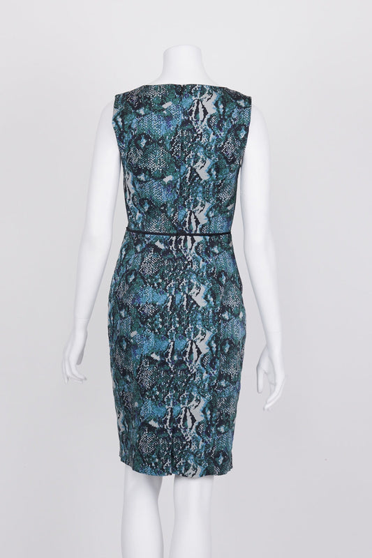 Jacqui E Patterned Sleeveless Dress 8