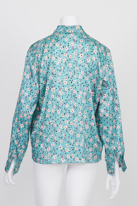 ZARA Blue Patterned Thin Blazer S