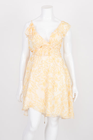 House Of Harlow 1960 x Revolve Yellow Floral Wrap Dress XL