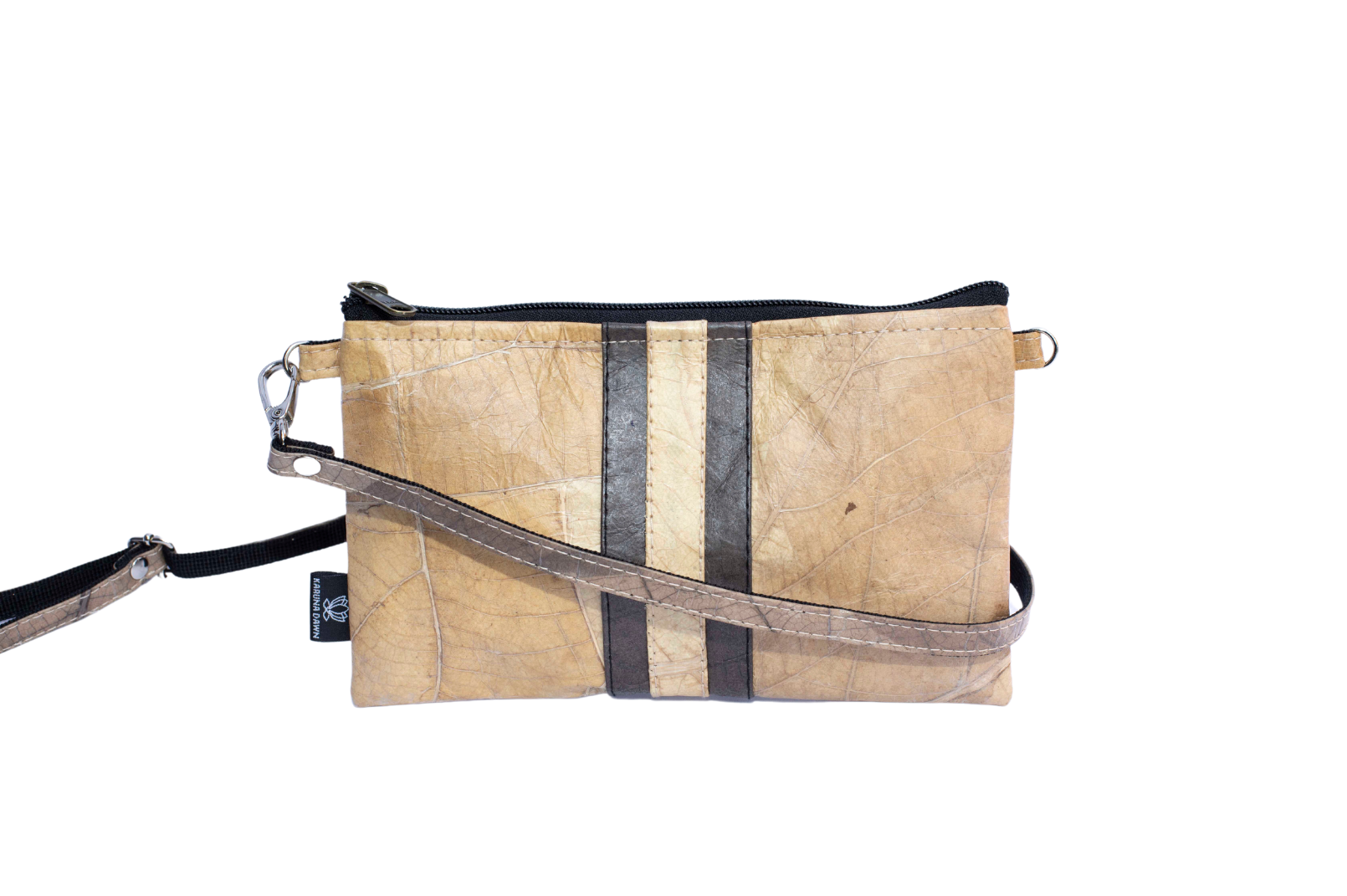 Vegan Leather Slim Line Bag - Beige