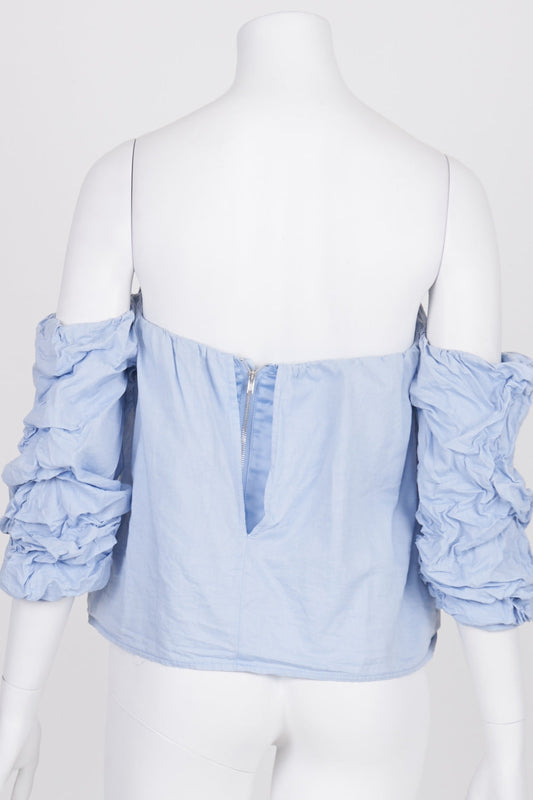 Bardot Blue Off Shoulder Top 8