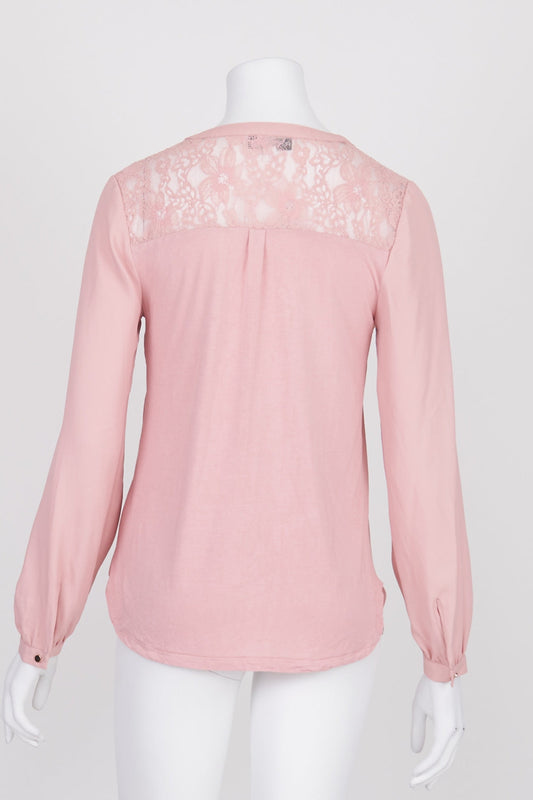 Forever New Pink Long Sleeve Top XS